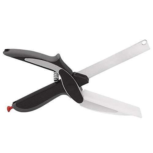 073 Stainless Steel 4 in 1 Clever Cutter, Black - FridayBasket