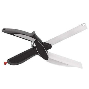 073 Stainless Steel 4 in 1 Clever Cutter, Black - FridayBasket