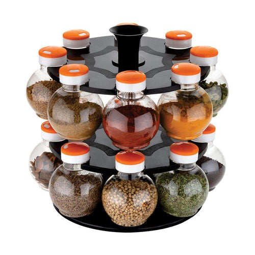 2015_Multipurpose Revolving Plastic Spice Rack Set (16pcs) - FridayBasket