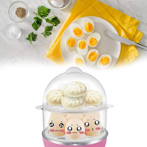Modern Multi-Functional 2 Layer 14 Egg Boilers & Steamer - FridayBasket