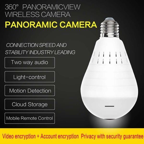 323 Panoramic Camera Light Bulb (WiFi Wireless Smart spy Bulb) - FridayBasket
