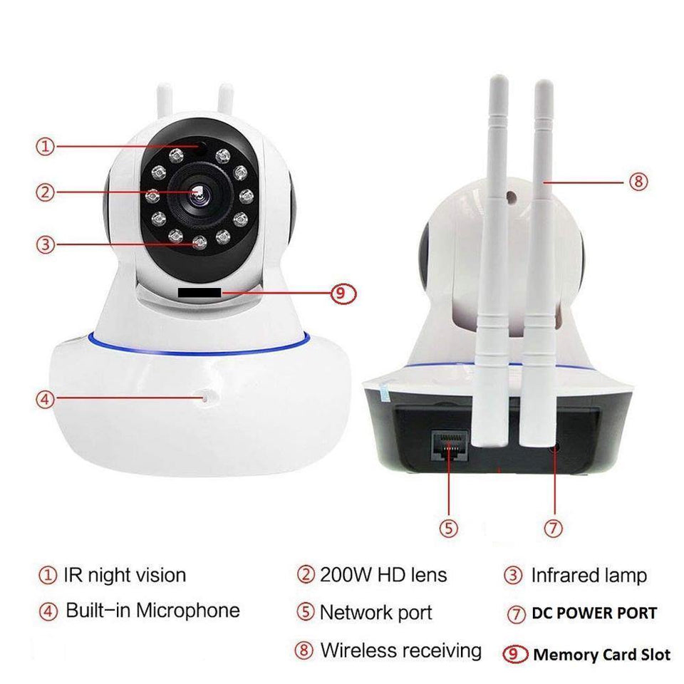 324 -360° 1080P WiFi Home Security Camera - FridayBasket