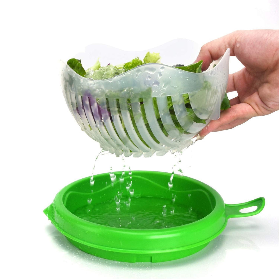 Upgraded Fast & Easy SALAD CUTTER BOWL,  Fresh Fruit, Vegetable Salad Chopper Bowl