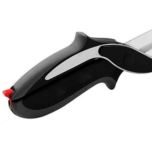 073 Stainless Steel 4 in 1 Clever Cutter, Black - FridayBasket