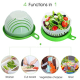 Upgraded Fast & Easy SALAD CUTTER BOWL,  Fresh Fruit, Vegetable Salad Chopper Bowl