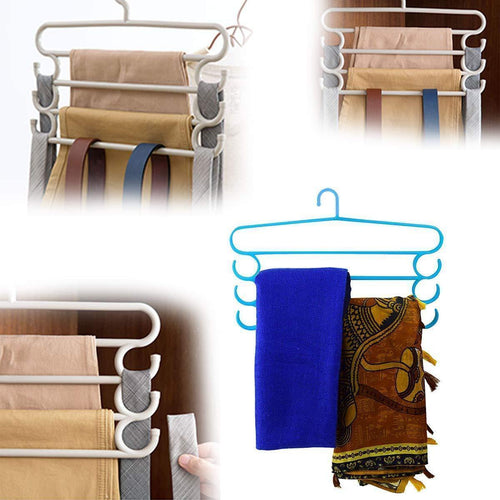 231 -4 Layer Plastic Hangers (Multicolour, 1 pc) - FridayBasket