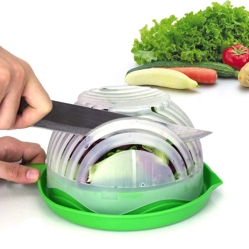 Upgraded Fast & Easy SALAD CUTTER BOWL,  Fresh Fruit, Vegetable Salad Chopper Bowl
