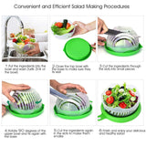 Upgraded Fast & Easy SALAD CUTTER BOWL,  Fresh Fruit, Vegetable Salad Chopper Bowl